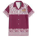 Queensland Maori Nga Hau E Wha Custom Family Matching Off Shoulder Maxi Dress and Hawaiian Shirt Polynesian Maori Tribal Pattern