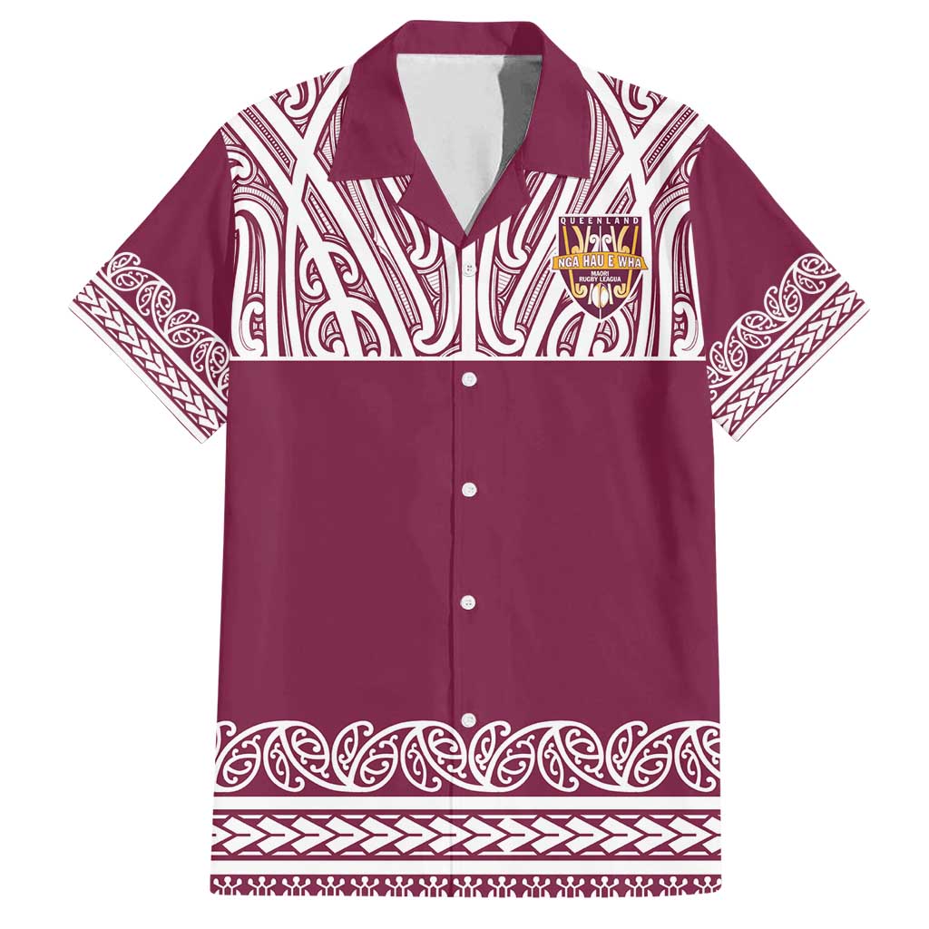 Queensland Maori Nga Hau E Wha Custom Family Matching Off Shoulder Maxi Dress and Hawaiian Shirt Polynesian Maori Tribal Pattern