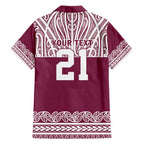 Queensland Maori Nga Hau E Wha Custom Family Matching Off Shoulder Short Dress and Hawaiian Shirt Polynesian Maori Tribal Pattern