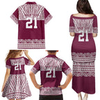Queensland Maori Nga Hau E Wha Custom Family Matching Puletasi and Hawaiian Shirt Polynesian Maori Tribal Pattern