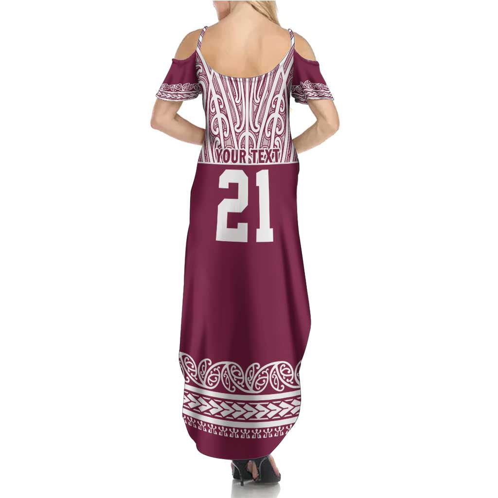 Queensland Maori Nga Hau E Wha Custom Family Matching Summer Maxi Dress and Hawaiian Shirt Polynesian Maori Tribal Pattern