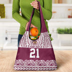 Queensland Maori Nga Hau E Wha Custom Grocery Bag Polynesian Maori Tribal Pattern