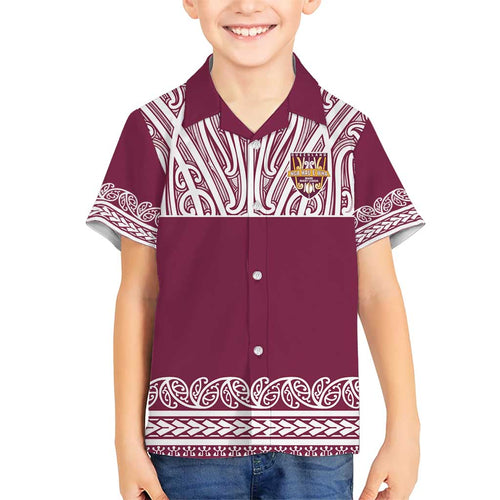 Queensland Maori Nga Hau E Wha Custom Hawaiian Shirt Polynesian Maori Tribal Pattern