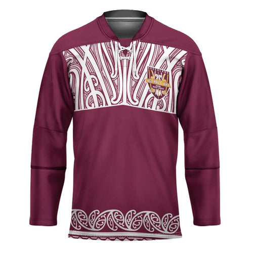 Queensland Maori Nga Hau E Wha Custom Hockey Jersey Polynesian Maori Tribal Pattern - Aussie Hoodie