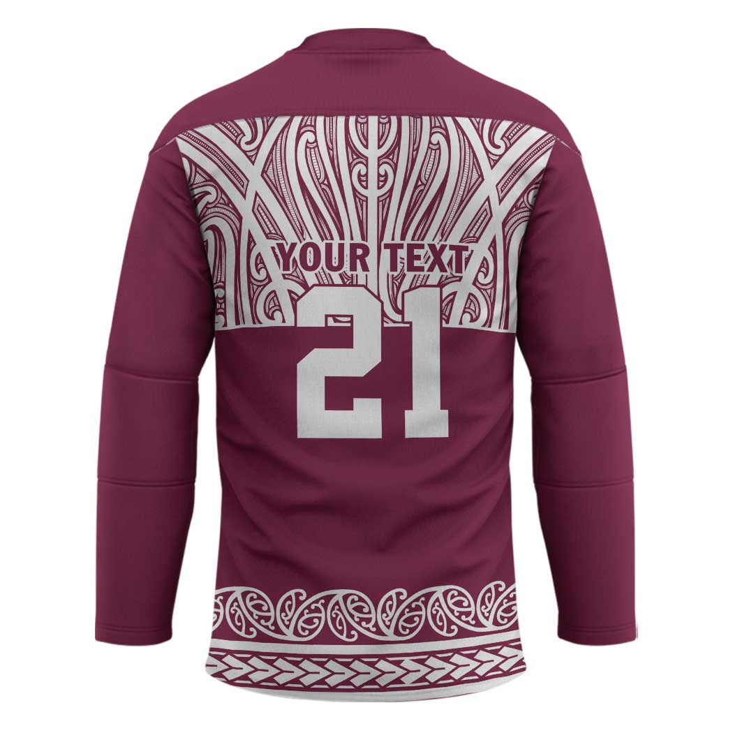 Queensland Maori Nga Hau E Wha Custom Hockey Jersey Polynesian Maori Tribal Pattern - Aussie Hoodie