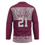Queensland Maori Nga Hau E Wha Custom Hockey Jersey Polynesian Maori Tribal Pattern - Aussie Hoodie