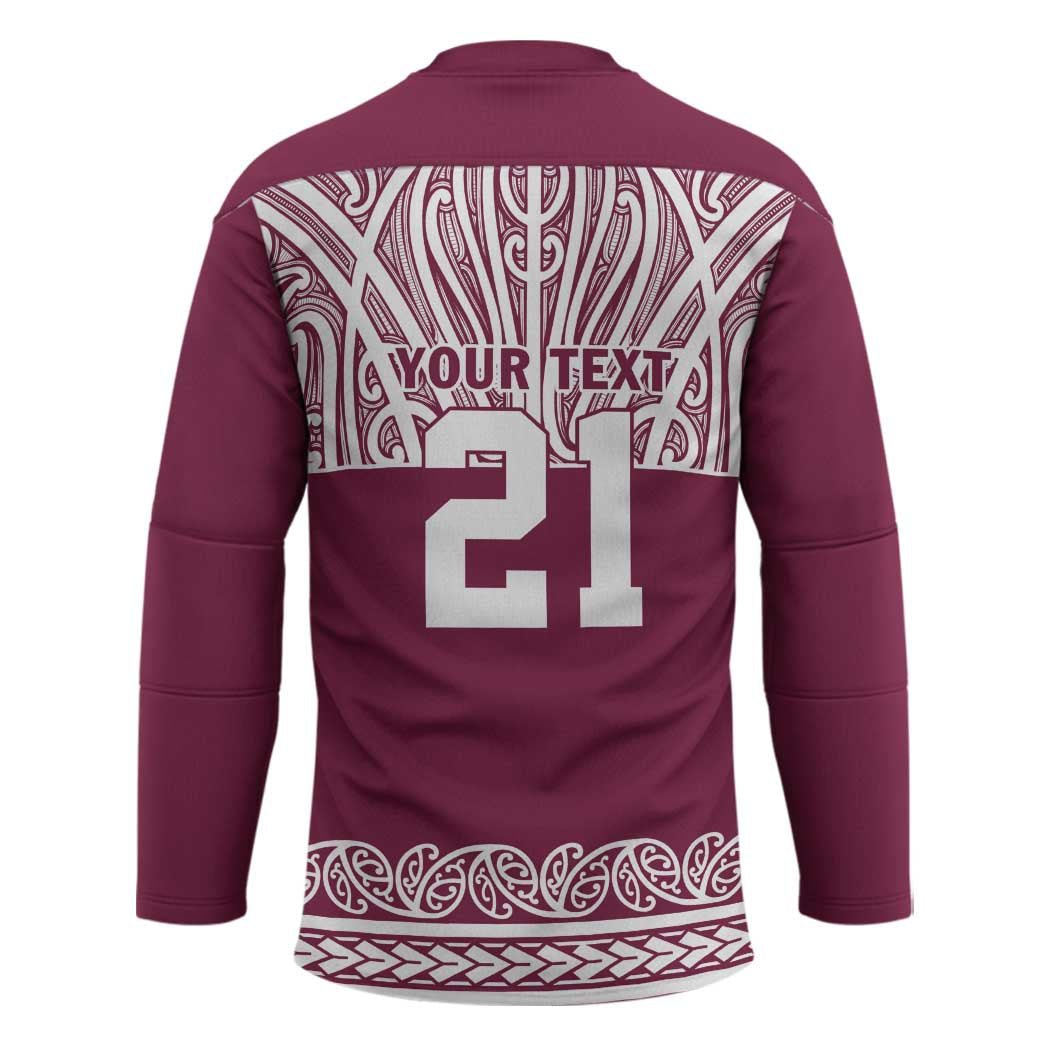 Queensland Maori Nga Hau E Wha Custom Hockey Jersey Polynesian Maori Tribal Pattern - Aussie Hoodie