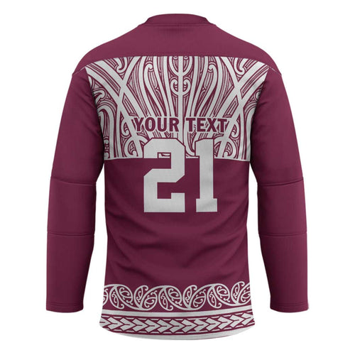 Queensland Maori Nga Hau E Wha Custom Hockey Jersey Polynesian Maori Tribal Pattern - Aussie Hoodie