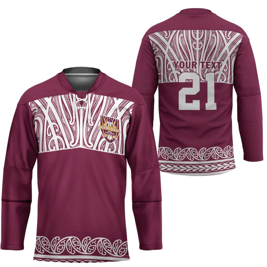 Queensland Maori Nga Hau E Wha Custom Hockey Jersey Polynesian Maori Tribal Pattern - Aussie Hoodie