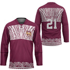 Queensland Maori Nga Hau E Wha Custom Hockey Jersey Polynesian Maori Tribal Pattern - Aussie Hoodie