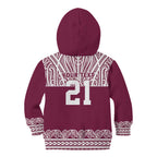 Queensland Maori Nga Hau E Wha Custom Kid Hoodie Polynesian Maori Tribal Pattern