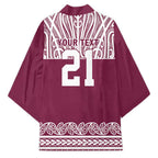 Queensland Maori Nga Hau E Wha Custom Kimono Polynesian Maori Tribal Pattern - Aussie Hoodie