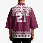 Queensland Maori Nga Hau E Wha Custom Kimono Polynesian Maori Tribal Pattern - Aussie Hoodie