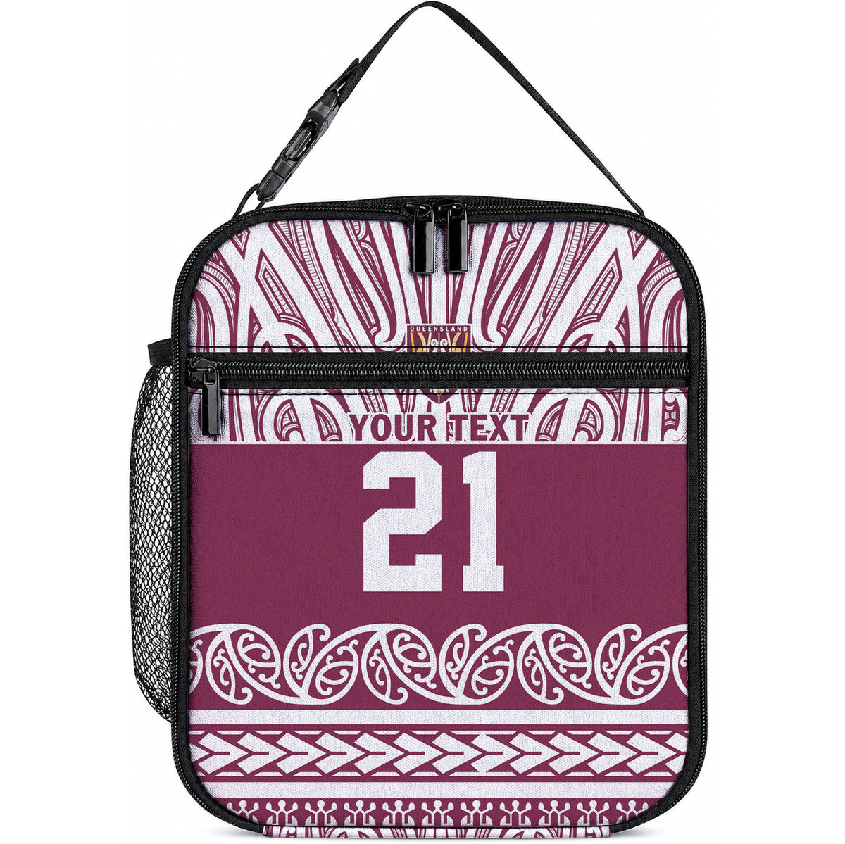 Queensland Maori Nga Hau E Wha Custom Lunch Bag Polynesian Maori Tribal Pattern