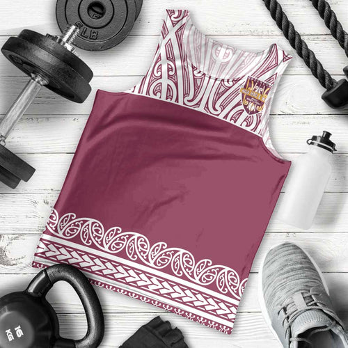 Queensland Maori Nga Hau E Wha Custom Men Tank Top Polynesian Maori Tribal Pattern