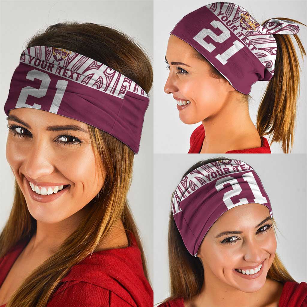 Queensland Maori Nga Hau E Wha Custom Neck Gaiter Polynesian Maori Tribal Pattern - Aussie Hoodie