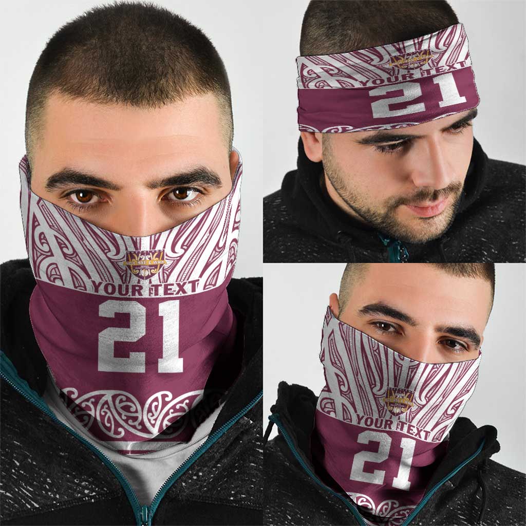 Queensland Maori Nga Hau E Wha Custom Neck Gaiter Polynesian Maori Tribal Pattern - Aussie Hoodie