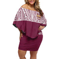 Queensland Maori Nga Hau E Wha Custom Off Shoulder Short Dress Polynesian Maori Tribal Pattern