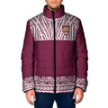 Queensland Maori Nga Hau E Wha Custom Padded Jacket Polynesian Maori Tribal Pattern - Aussie Hoodie