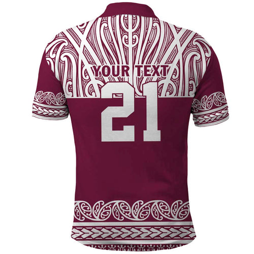 Queensland Maori Nga Hau E Wha Custom Polo Shirt Polynesian Maori Tribal Pattern