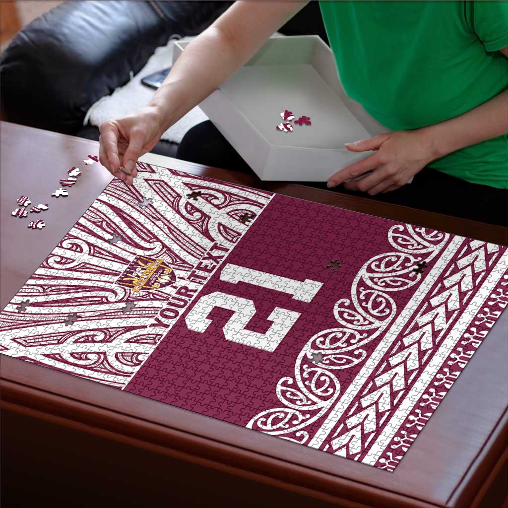 Queensland Maori Nga Hau E Wha Custom Puzzle Polynesian Maori Tribal Pattern - Aussie Hoodie