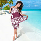 Queensland Maori Nga Hau E Wha Custom Sarong Polynesian Maori Tribal Pattern