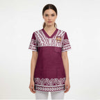 Queensland Maori Nga Hau E Wha Custom Scrub Top Polynesian Maori Tribal Pattern - Aussie Hoodie