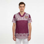 Queensland Maori Nga Hau E Wha Custom Scrub Top Polynesian Maori Tribal Pattern - Aussie Hoodie