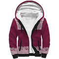 Queensland Maori Nga Hau E Wha Custom Sherpa Hoodie Polynesian Maori Tribal Pattern