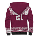 Queensland Maori Nga Hau E Wha Custom Sherpa Hoodie Polynesian Maori Tribal Pattern