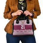 Queensland Maori Nga Hau E Wha Custom Shoulder Handbag Polynesian Maori Tribal Pattern