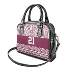 Queensland Maori Nga Hau E Wha Custom Shoulder Handbag Polynesian Maori Tribal Pattern