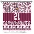 Queensland Maori Nga Hau E Wha Custom Shower Curtain Polynesian Maori Tribal Pattern