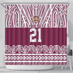 Queensland Maori Nga Hau E Wha Custom Shower Curtain Polynesian Maori Tribal Pattern
