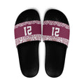 Queensland Maori Nga Hau E Wha Custom Slide Sandals Polynesian Maori Tribal Pattern - Aussie Hoodie