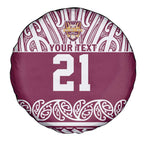 Queensland Maori Nga Hau E Wha Custom Spare Tire Cover Polynesian Maori Tribal Pattern