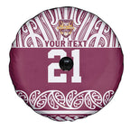 Queensland Maori Nga Hau E Wha Custom Spare Tire Cover Polynesian Maori Tribal Pattern