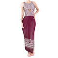 Queensland Maori Nga Hau E Wha Custom Tank Maxi Dress Polynesian Maori Tribal Pattern