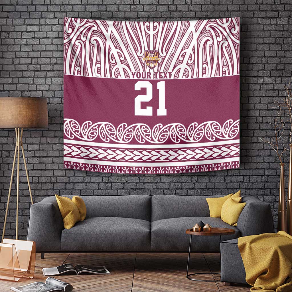 Queensland Maori Nga Hau E Wha Custom Tapestry Polynesian Maori Tribal Pattern