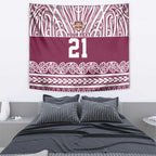 Queensland Maori Nga Hau E Wha Custom Tapestry Polynesian Maori Tribal Pattern
