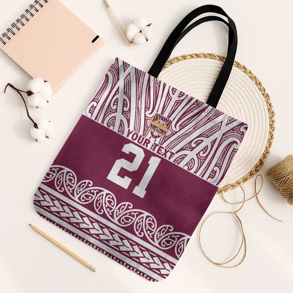 Queensland Maori Nga Hau E Wha Custom Tote Bag Polynesian Maori Tribal Pattern - Aussie Hoodie