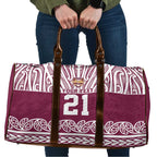 Queensland Maori Nga Hau E Wha Custom Travel Bag Polynesian Maori Tribal Pattern - Aussie Hoodie