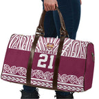Queensland Maori Nga Hau E Wha Custom Travel Bag Polynesian Maori Tribal Pattern - Aussie Hoodie