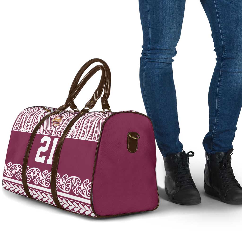 Queensland Maori Nga Hau E Wha Custom Travel Bag Polynesian Maori Tribal Pattern - Aussie Hoodie