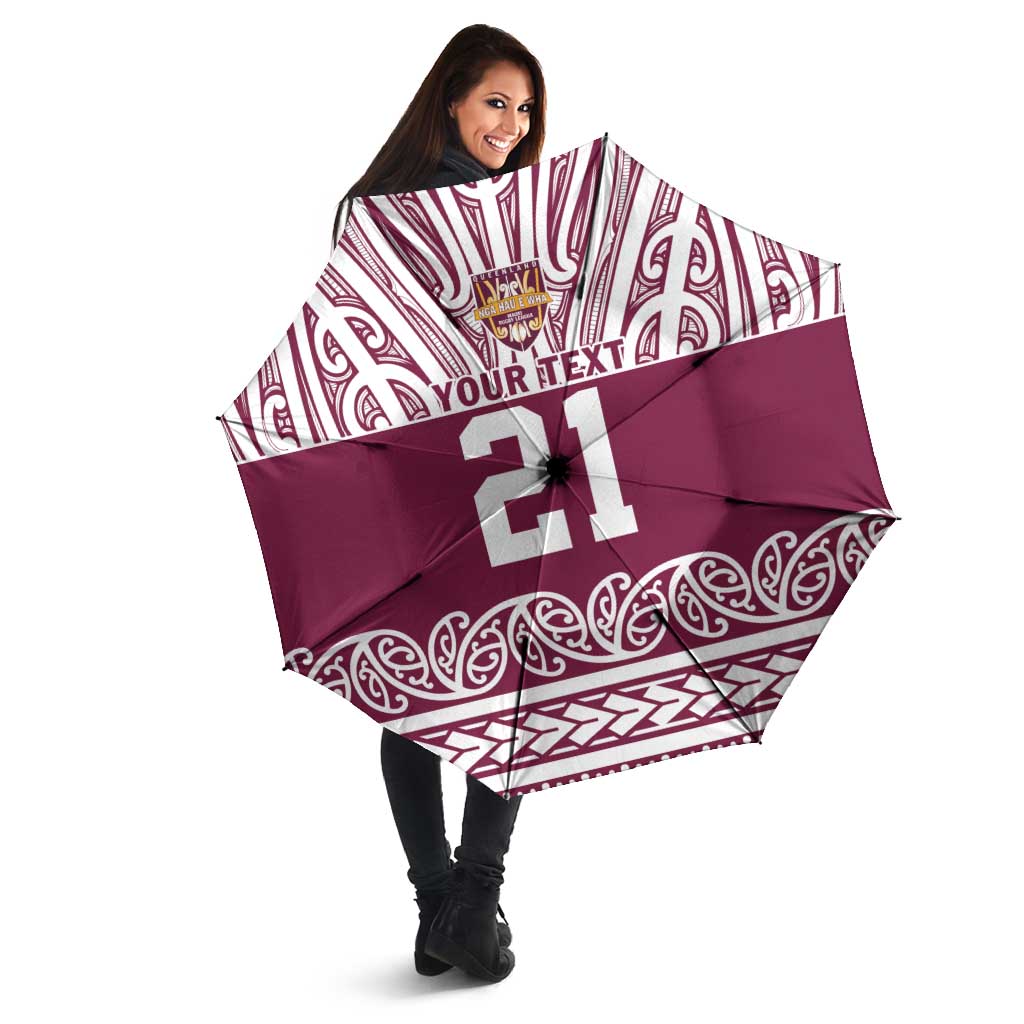 Queensland Maori Nga Hau E Wha Custom Umbrella Polynesian Maori Tribal Pattern - Aussie Hoodie