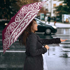 Queensland Maori Nga Hau E Wha Custom Umbrella Polynesian Maori Tribal Pattern - Aussie Hoodie