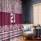 Queensland Maori Nga Hau E Wha Custom Window Curtain Polynesian Maori Tribal Pattern