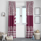 Queensland Maori Nga Hau E Wha Custom Window Curtain Polynesian Maori Tribal Pattern