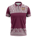 Queensland Maori Nga Hau E Wha Custom Zipper Polo Shirt Polynesian Maori Tribal Pattern - Aussie Hoodie