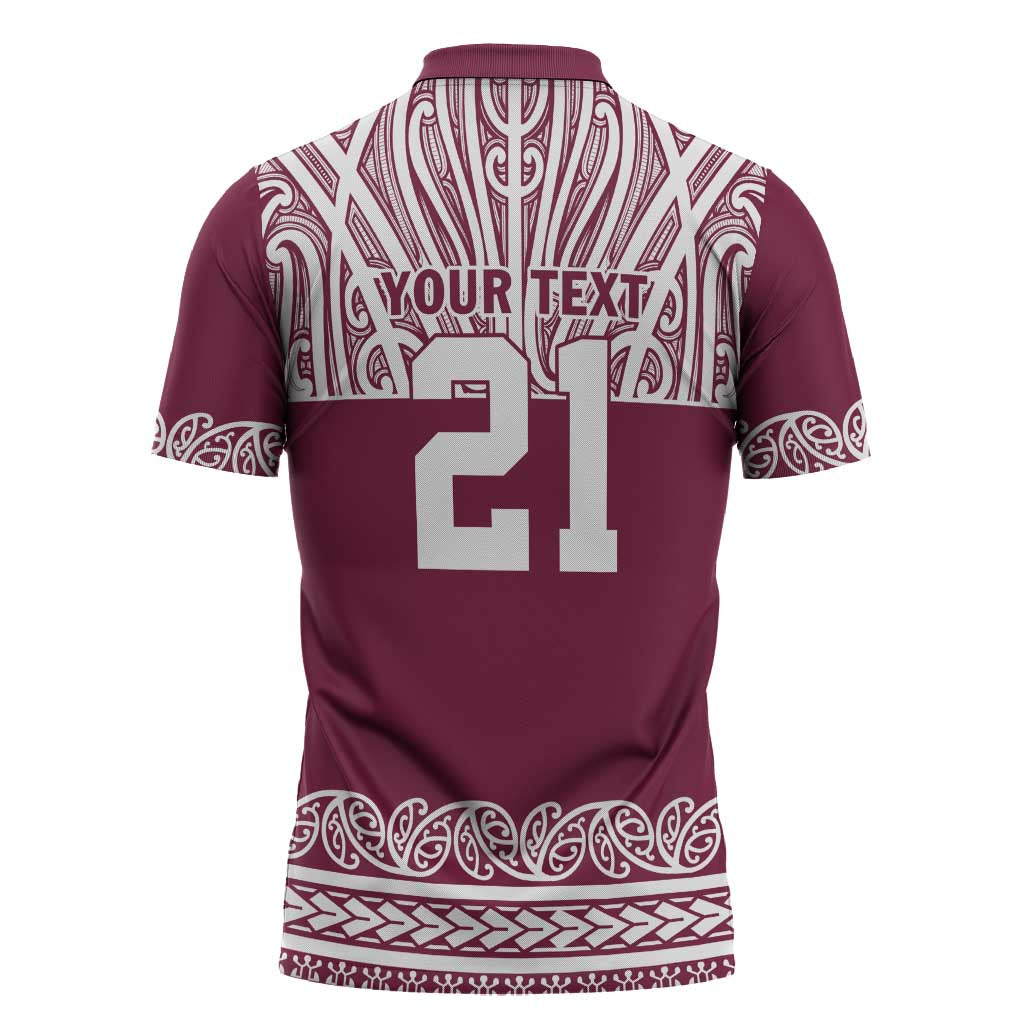 Queensland Maori Nga Hau E Wha Custom Zipper Polo Shirt Polynesian Maori Tribal Pattern - Aussie Hoodie